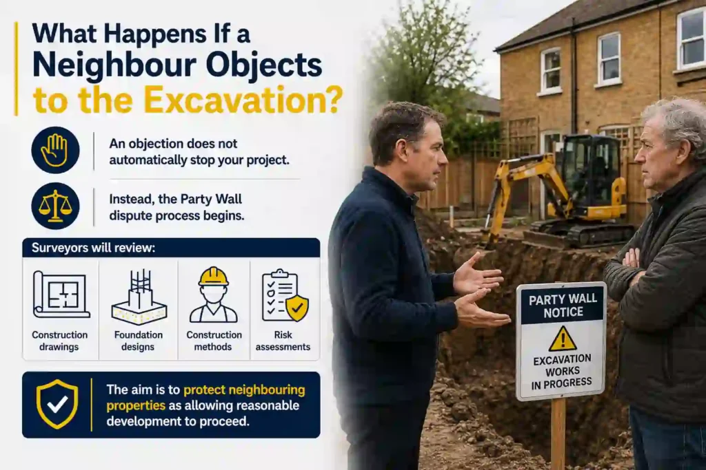 The Complete Guide to Section 6 Excavation Notices 3 What Happens If a Neighbour Objects to the Excavation Swindon